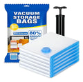 Bolsas para almacenamiento al vacío, bombín manual negro y envase azul; imagen referencial del proveedor